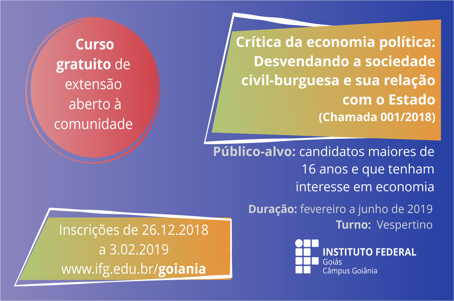 Banner curso extensão crítica da economia política