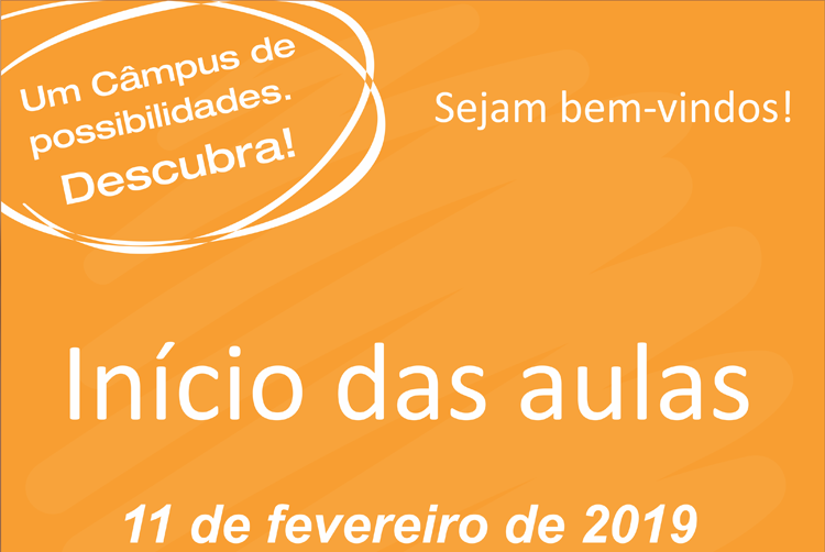 banner início das aulas 2019