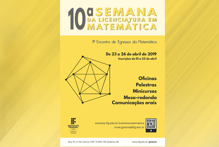 Cartaz da 10ª Semana da Licenciatura em Matemática