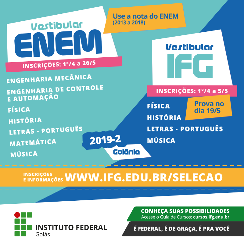 Cartaz Vestibular Enem 2019/2