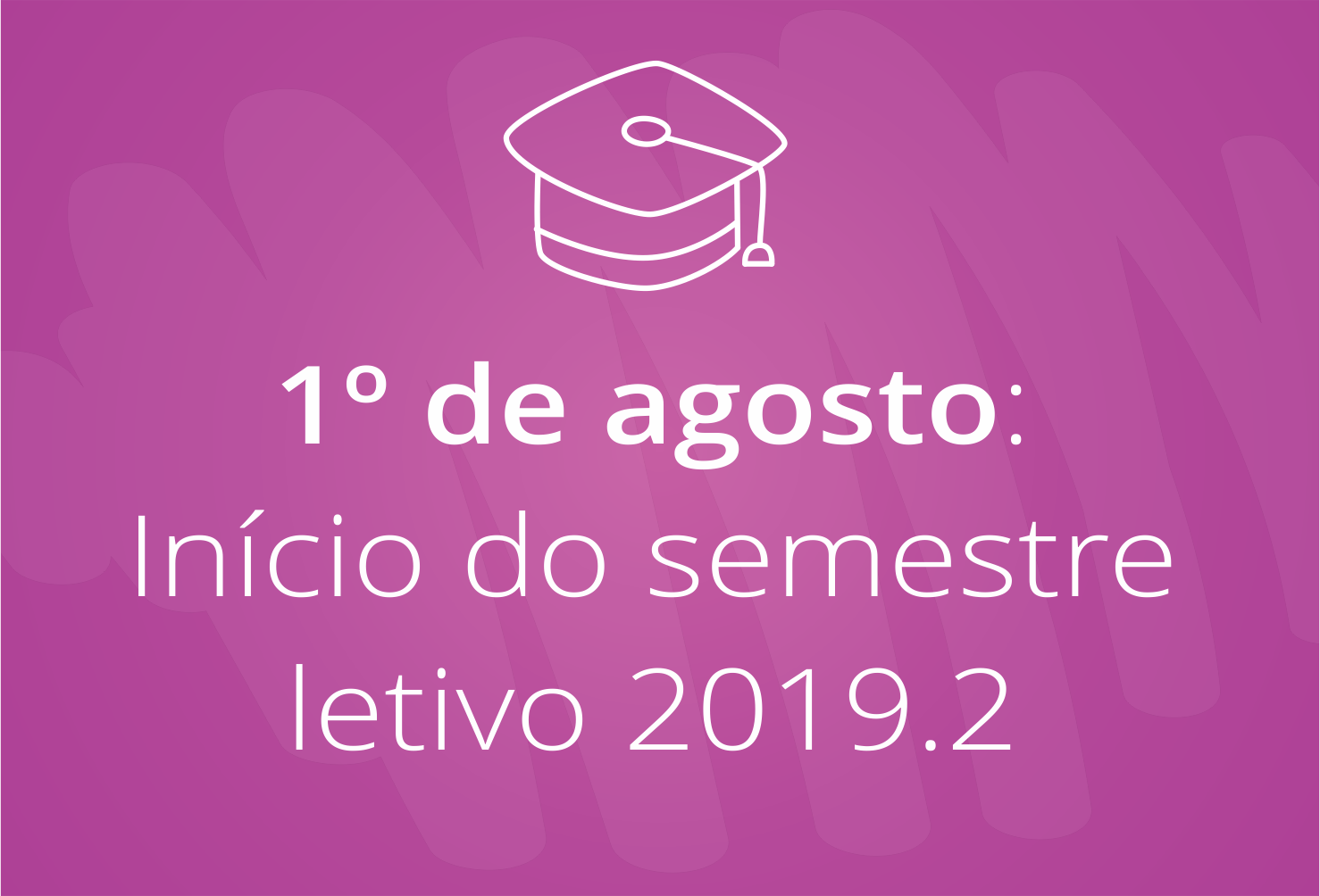 Aulas 2º semestre de 2019