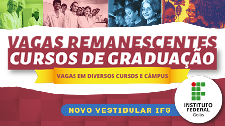 Banner de divulgação do vestibular vagas remanescentes