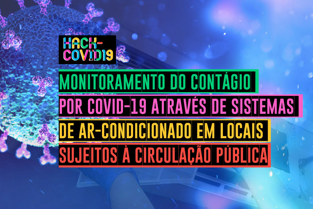 Banner do projeto que visa estudar as possibilidades de contágio de covid-19 por sistemas de ar-condicionado