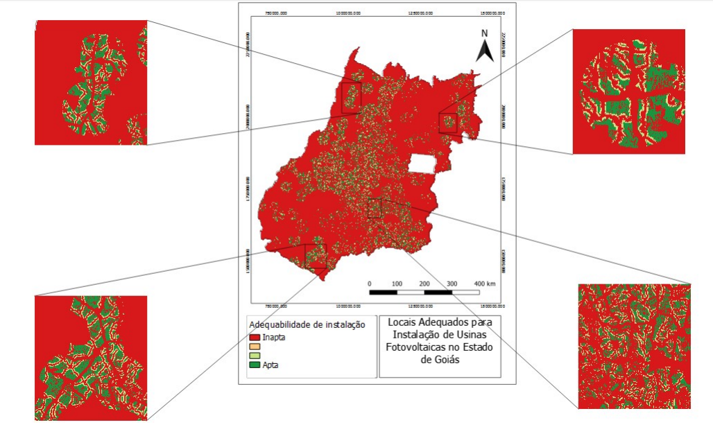 Mapas desenvolvidos durante o estudo utilizando a Lógica Booleana-Fuzzy