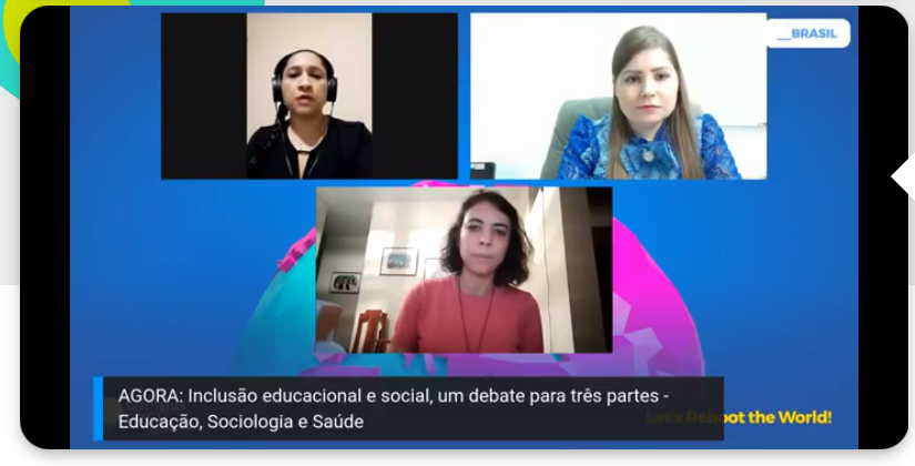 As professoras Raclene Ataide, Ana Beatriz de Freitas e Thais Marinho participam da Campus Party Digital