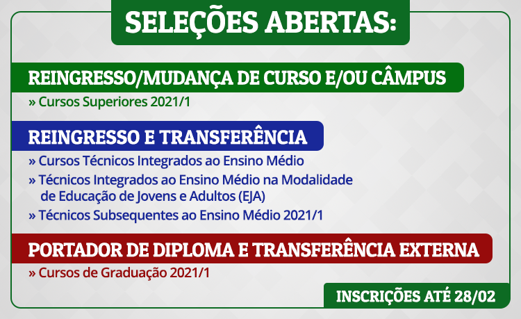 Processos seletivos com inscrições abertas 