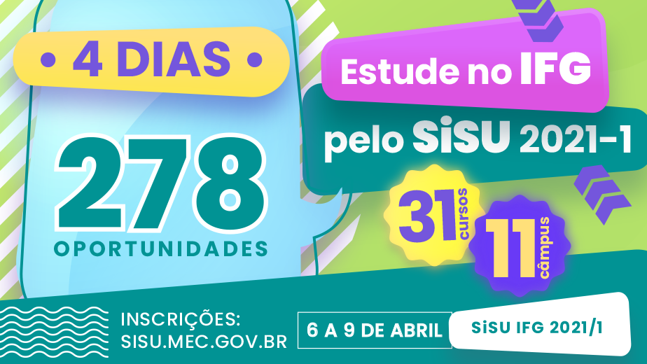 IFG oferta vagas pelo Sisu 2021/1