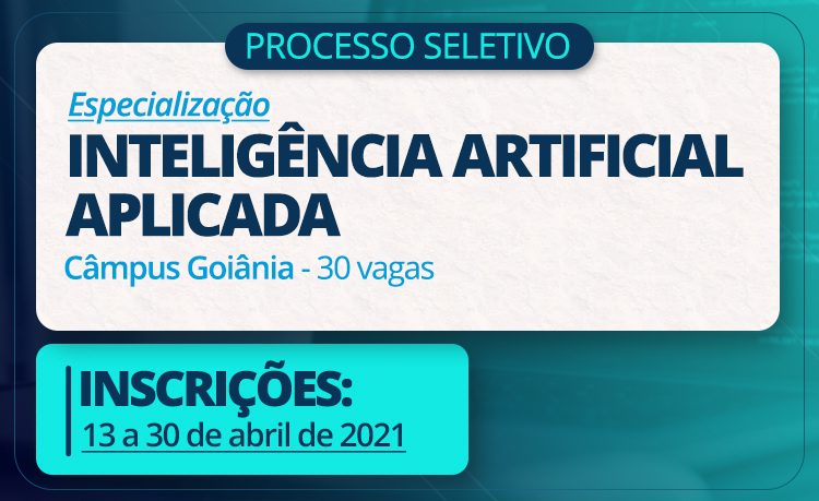 São ofertadas 30 vagas, e 20% delas são destinadas a servidores do IFG