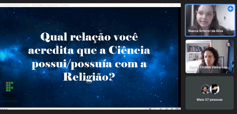 Cerca de 60 pessoas participaram da palestra "Física e religião ao longo da história"