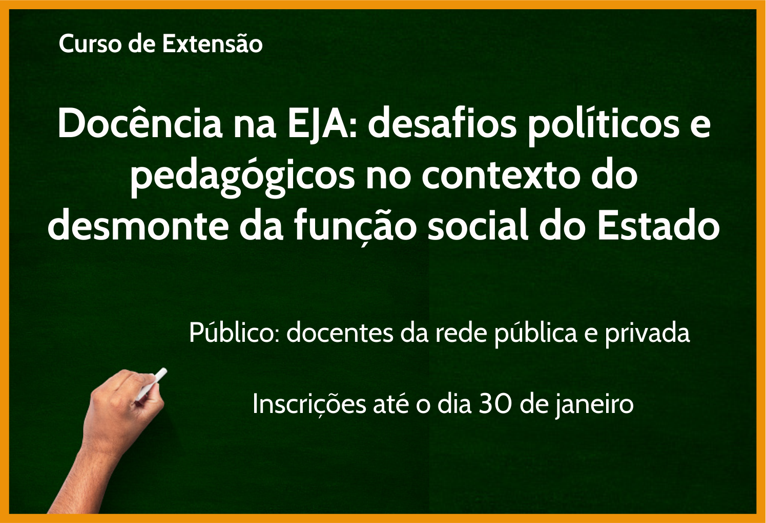 Inscrições serão realizadas online na página Cursos de Extensão do Câmpus Goiânia