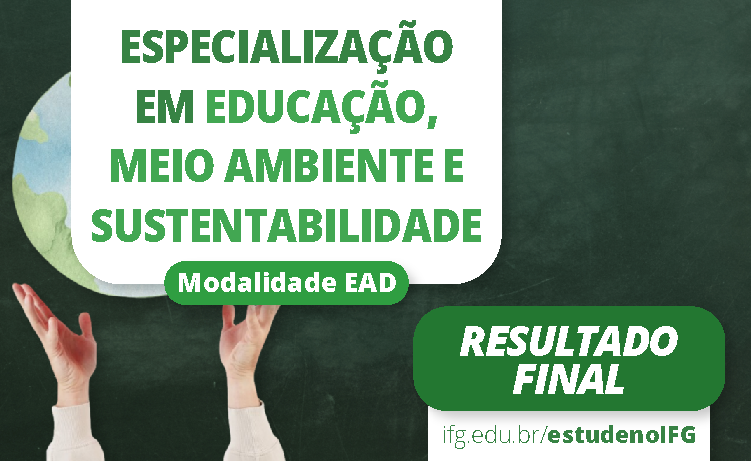 Resultado final da seleção de estudanes para curso de especialização EaD 