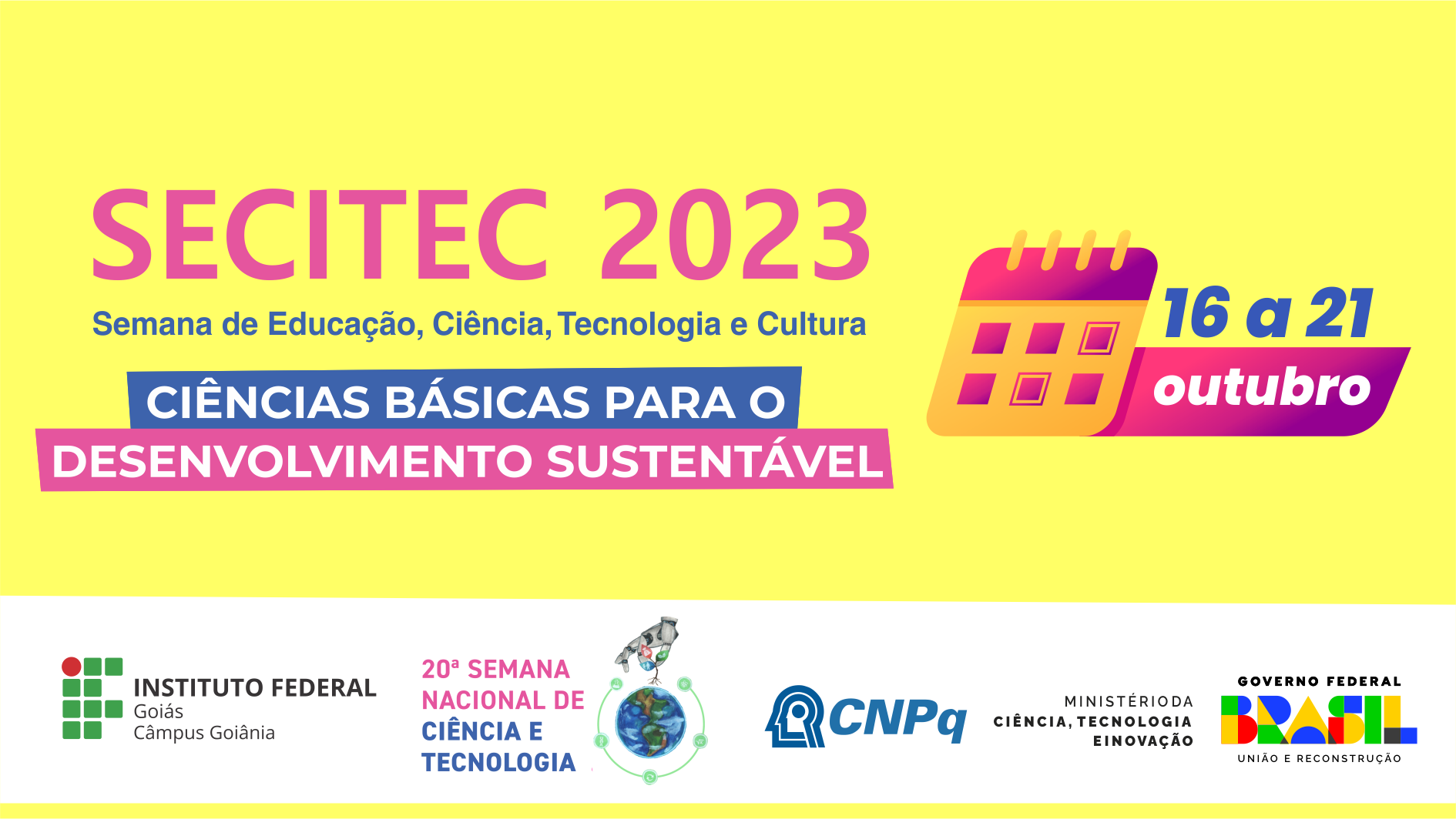  As inscrições para participantes da Secitec 2023 podem ser realizadas até o dia 21 de outubro. As vagas em oficinas e minicursos são limitadas.