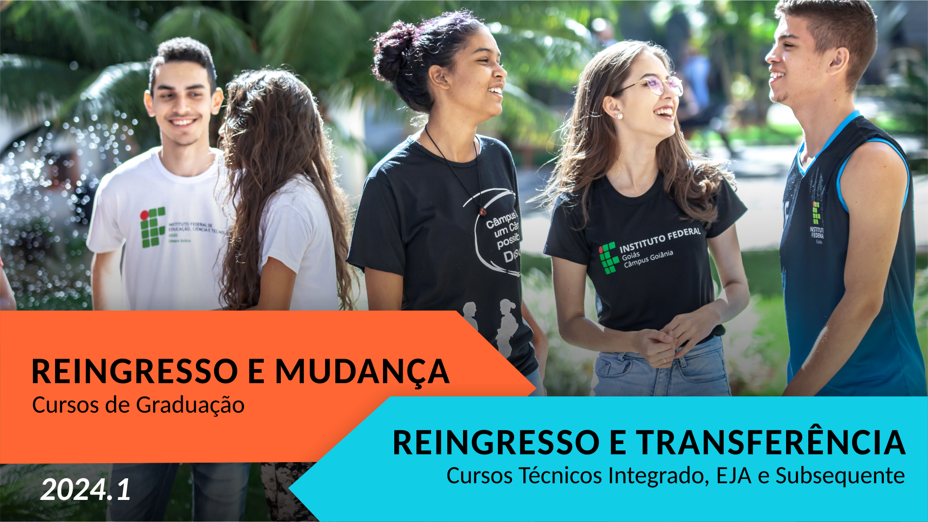  As inscrições para reingresso, mudança de curso e transferência vão de 1º de novembro até 22 de dezembro pela página Estude no IFG, na seção Reingresso e Mudança de Curso/Câmpus.