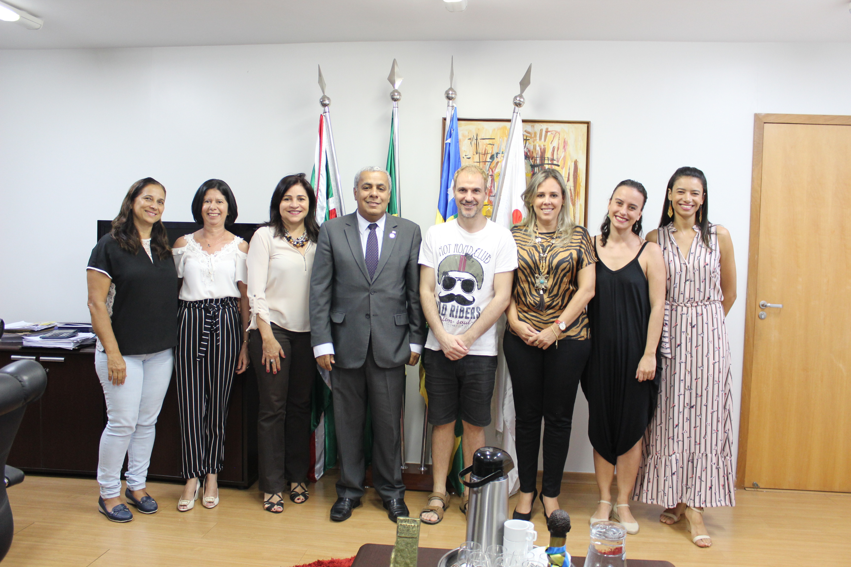 Gerley Lopes, Suelene Vaz, Adriana Reis, Jerônimo Rodrigues, Antònio Gómez Casas, Ana Lucia Siqueira de Oliveira, Giovana Consorte de Souza e Rousejanny da Silva Ferreira (da esquerda para direita)