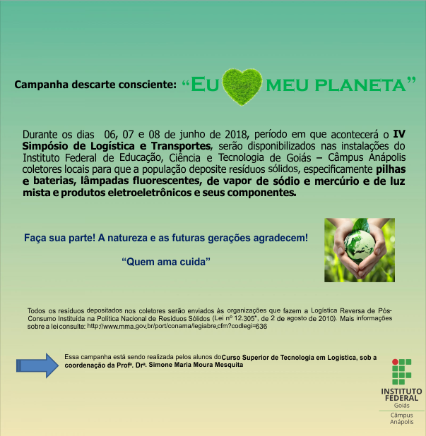 Campanha de descarte consciente será realizada durante o Simpósio