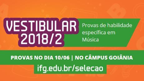 Banner informativo das provas de habilidade específica em Música