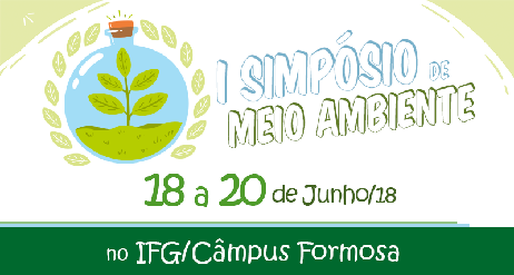 Simpósio de Meio Ambiente, de 18 a 20 de junho