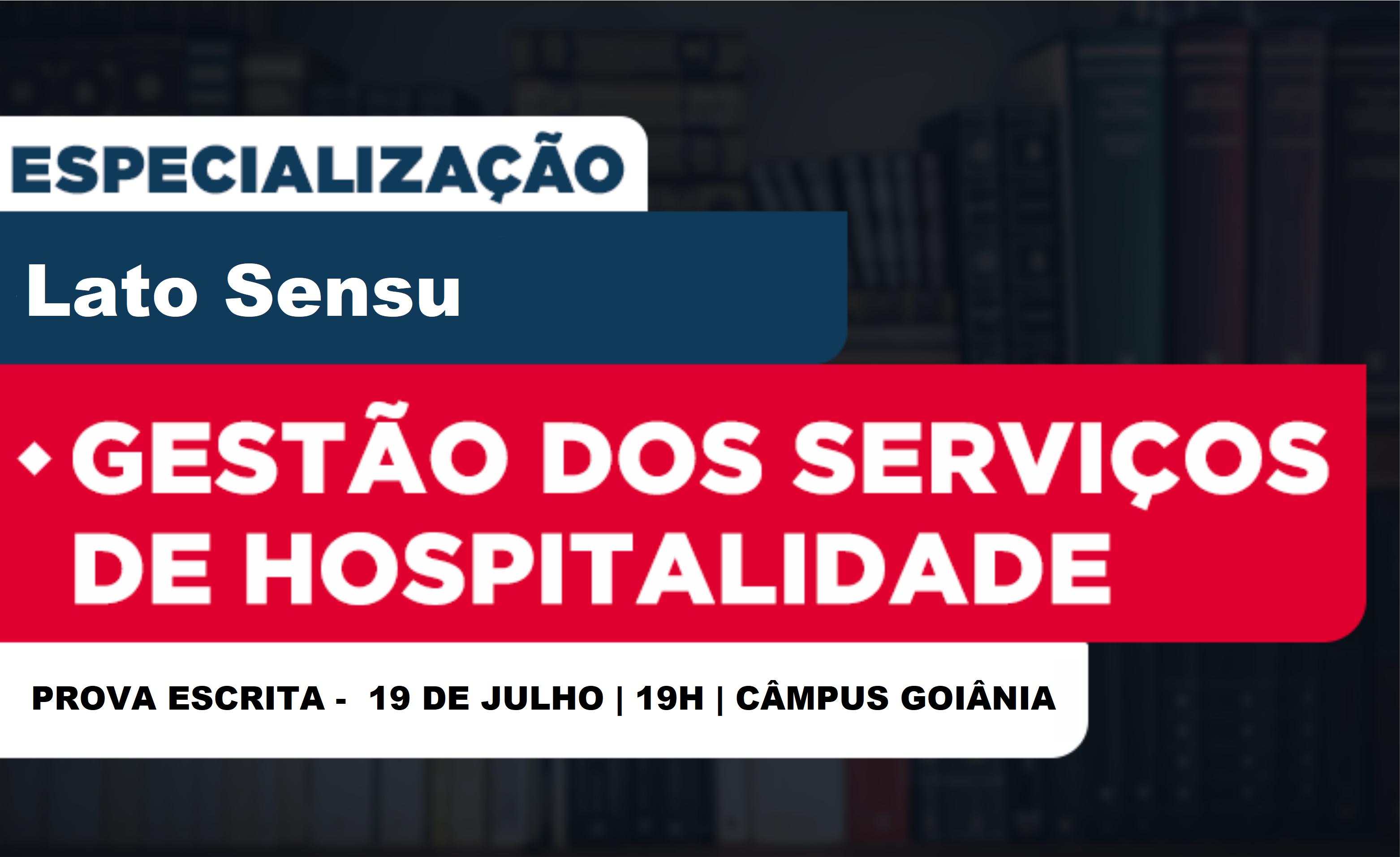 Imagem sobre a prova escrita da seleção da especialização em Gestão dos Serviços de Hospitalidade