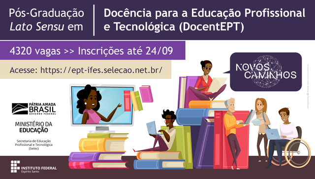 Imagem do Ifes para a divulgação da especialização 